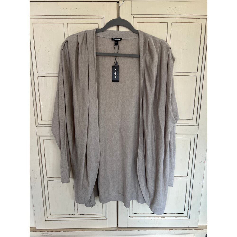 NWT Express size small oatmeal color cardigan sweater lightweight